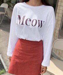 DHOLIC | MeowプリントTシャツ(Tシャツ/カットソー)
