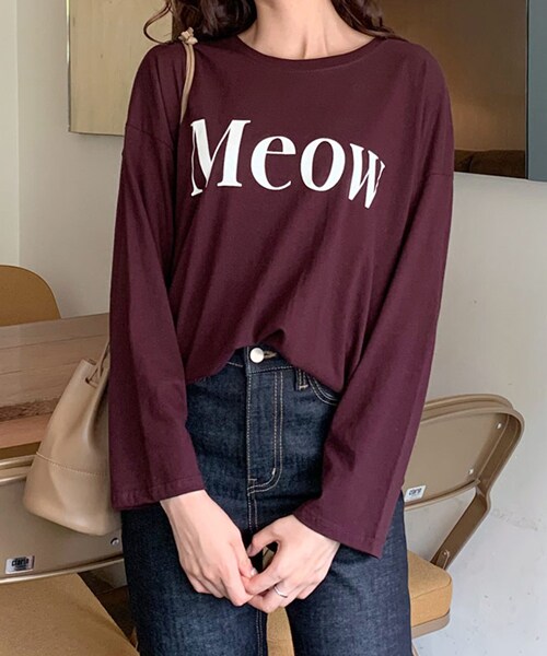 DHOLIC(ディーホリック)の「MeowプリントTシャツ(Tシャツ/カットソー・レディース・ホワイト/レッド/ブラック・FREE)」の3枚目の写真