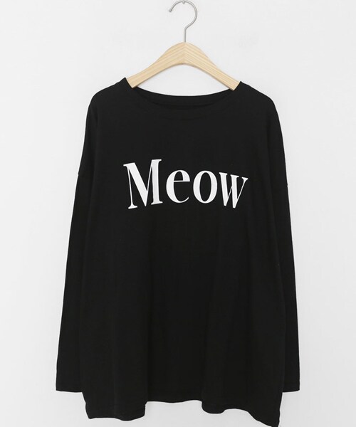 DHOLIC(ディーホリック)の「MeowプリントTシャツ(Tシャツ/カットソー・レディース・ホワイト/レッド/ブラック・FREE)」の2枚目の写真