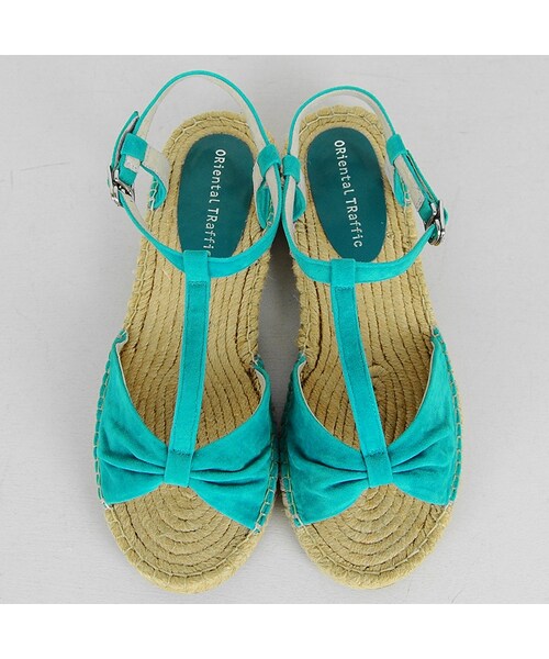 ORiental TRaffic（オリエンタルトラフィック）の「Tストラップジュートサンダル（シューズ・レディース・ブラック/グリーン/レインボー・S/M/L/LL）」の2枚目の写真