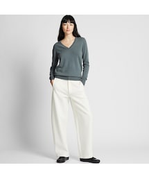 UNIQLO | カシミヤVネックセーター（長袖）(ニット/セーター)