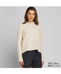 UNIQLO | スフレヤーンモックネックセーター（長袖）セットアップ可能(ニット/セーター)