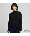 ユニクロ | スフレヤーンモックネックセーター（長袖）セットアップ可能(針織衫)