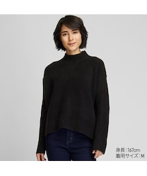 UNIQLO | スフレヤーンモックネックセーター（長袖）セットアップ可能(ニット/セーター)