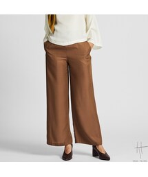 UNIQLO | シルクブレンドワイドパンツ(その他パンツ)