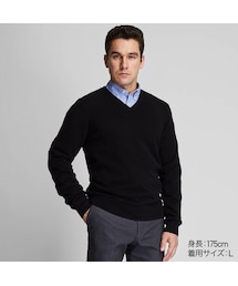 UNIQLO | カシミヤVネックセーター（長袖）(ニット/セーター)