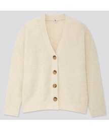 UNIQLO | GIRLS ブークレカーディガン（長袖）(ニット/セーター)