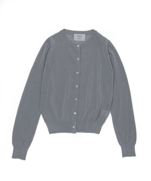 STUDIOUS（ステュディオス）の「クルーネックカーディガン（その他・レディース・イエロー/ピンク/オフホワイト/GRY/BLK/RED・FREE）」の3枚目の写真