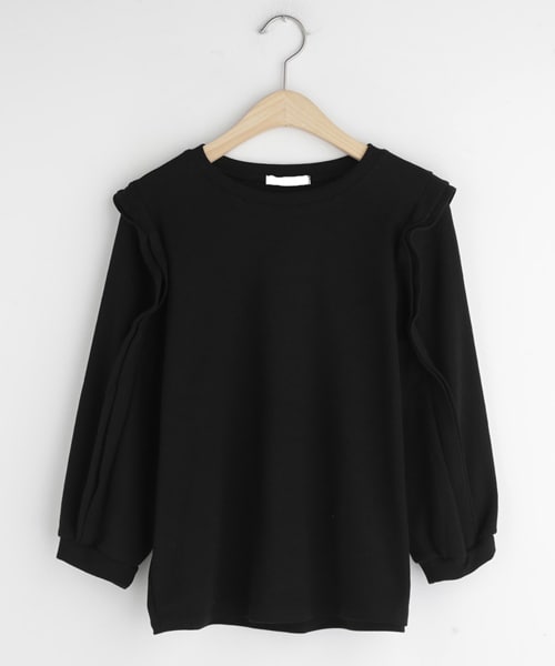 DHOLIC(ディーホリック)の「レイヤードディテールTシャツ(Tシャツ/カットソー・レディース・ホワイト/ブラック/ブラウン・FREE)」の2枚目の写真