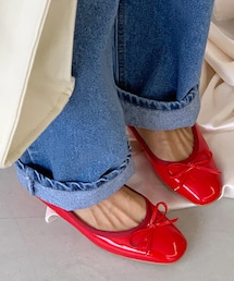 DHOLIC | エナメル調リボンシューズ(パンプス)