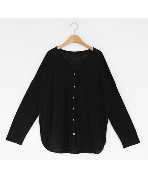 DHOLIC(ディーホリック)の「スリットVネックカーディガン(カーディガン/ボレロ・レディース・ホワイト/グレー/ブラウン/ブラック/ピンク・FREE)」の2枚目の写真