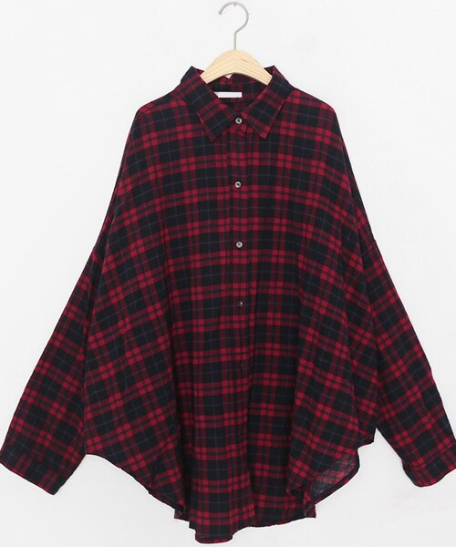 DHOLIC（ディーホリック）の「ウォッシュドチェックシャツ（シャツ/ブラウス・レディース・ブルー/レッド・FREE）」の2枚目の写真