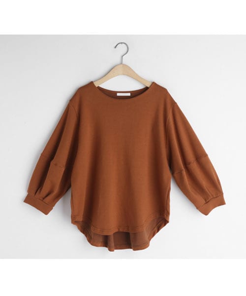 DHOLIC（ディーホリック）の「パフラウンドヘムTシャツ（Tシャツ/カットソー・レディース・ホワイト/グリーン/ブラウン/ブラック/その他・FREE）」の3枚目の写真