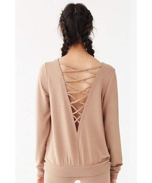 FOREVER 21(フォーエバー トゥエンティーワン)の「Forever 21 Active Crisscross-Back Top(Tシャツ/カットソー・レディース・Black/White/Pink・X-small/Small/Medium/Large)」の9枚目の写真