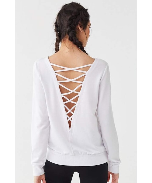 FOREVER 21(フォーエバー トゥエンティーワン)の「Forever 21 Active Crisscross-Back Top(Tシャツ/カットソー・レディース・Black/White/Pink・X-small/Small/Medium/Large)」の10枚目の写真