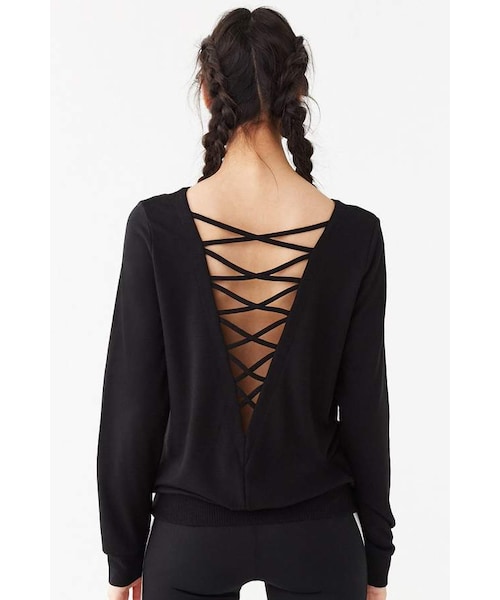 FOREVER 21(フォーエバー トゥエンティーワン)の「Forever 21 Active Crisscross-Back Top(Tシャツ/カットソー・レディース・Black/White/Pink・X-small/Small/Medium/Large)」の6枚目の写真