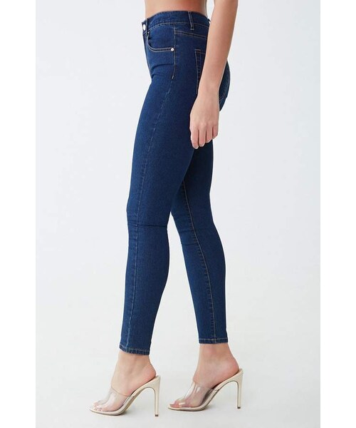 FOREVER 21（フォーエバー トゥエンティーワン）の「Forever 21 High-Rise Straight Leg Jeans（デニムパンツ・レディース・Blue・29）」の4枚目の写真