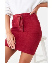 Forever 21 Lace-Up Mini Skirt