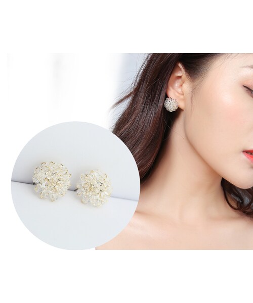 ◾️ご予約済◾️070 クリアピアス or イヤリング 探し アシンメトリー 