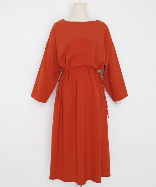 DHOLIC（ディーホリック）の「ドロストワンピース（ワンピース・レディース・ブラック/ベージュ/レッド・FREE）」の3枚目の写真