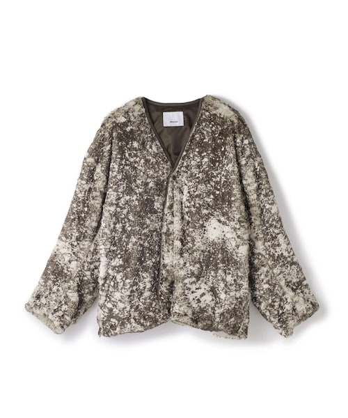 08sircus STUDIOUS別注 ペインティングシープ ボア ジャケット 08sircus/ゼロハチサーカス】《STUDIOUS別注》ペインティング