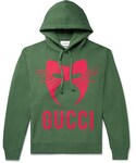 Gucci | Gucci Oversized Printed Loopback Cotton-Jersey Hoodie(運動衫)