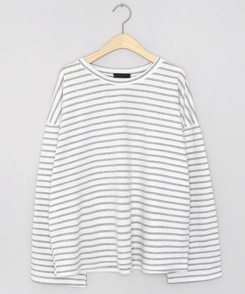 DHOLIC（ディーホリック）の「ボーダールーズTシャツ（Tシャツ/カットソー・レディース・ブラウン/レッド/グレー/ブラック・FREE）」の3枚目の写真