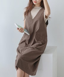 DHOLIC STYLE | [justone] ポケットスリーブレスワンピース(ワンピース)