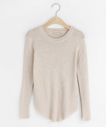 DHOLIC | ラウンドヘムリブニット(ニット/セーター)