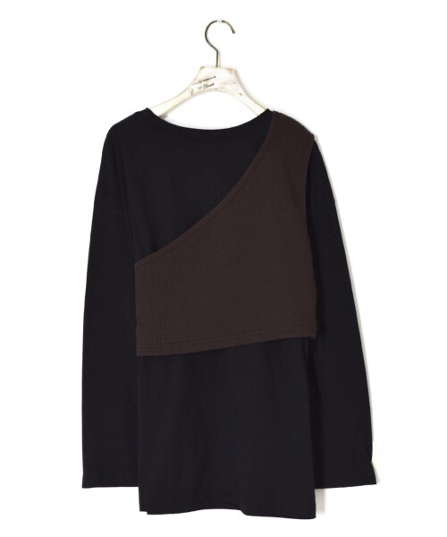 w closet(ダブルクローゼット)の「ワンショルビスチェ付ロンTee(トップス・レディース・グレージュ/モカ/スミクロ・FREE)」の7枚目の写真