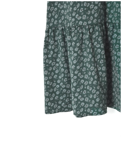 w closet(ダブルクローゼット)の「マットサテン花柄ティアードスカート(スカート・レディース・ブラウン/Dグリーン・FREE)」の6枚目の写真