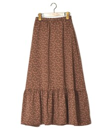 w closet | マットサテン花柄ティアードスカート(スカート)