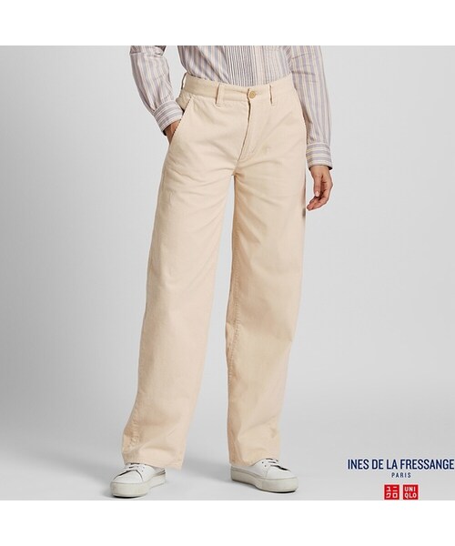 UNIQLO（ユニクロ）の「コーデュロイワイドパンツ（その他パンツ・レディース・WINE 18/NATURAL 30/BLACK 09・79/76/55/64/58/73/61/67/70）」の3枚目の写真