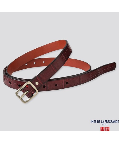 UNIQLO（ユニクロ）の「エンボススキニーベルト（ベルト・レディース・BLACK 09/WINE 19/DARK BROWN 39・フリー）」の3枚目の写真