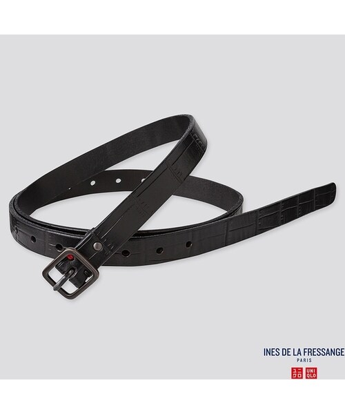 UNIQLO（ユニクロ）の「エンボススキニーベルト（ベルト・レディース・BLACK 09/WINE 19/DARK BROWN 39・フリー）」の2枚目の写真