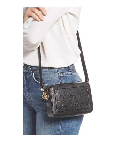 MARC JACOBS（マークジェイコブス）の「MARC JACOBS The Box Leather Crossbody Bag（ショルダーバッグ・レディース・Black/Pink/Yellow・One Size）」の6枚目の写真