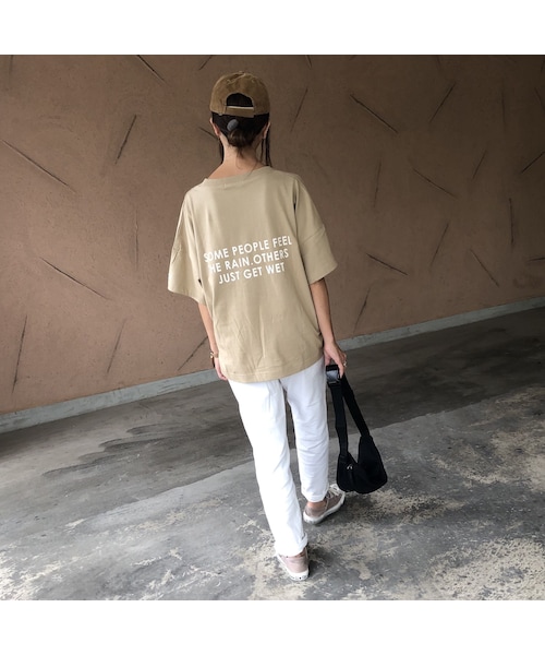 copine（コピン）の「再入荷！しっかり素材！ポケット付きバックロゴtシャツ (3color)【クリックポスト対象商品】（Tシャツ/カットソー・レディース・その他）」の3枚目の写真