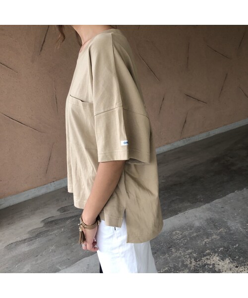 copine（コピン）の「再入荷！しっかり素材！ポケット付きバックロゴtシャツ (3color)【クリックポスト対象商品】（Tシャツ/カットソー・レディース・その他）」の9枚目の写真