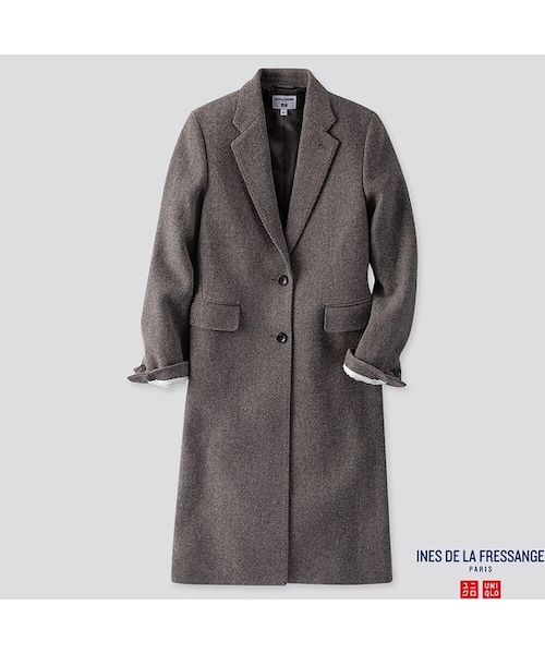 UNIQLO（ユニクロ）の「チェスターコート（その他アウター・レディース・OLIVE 57/GRAY 04/BLACK 09・3XL/XS/XL/XXL/M/L/S）」の3枚目の写真