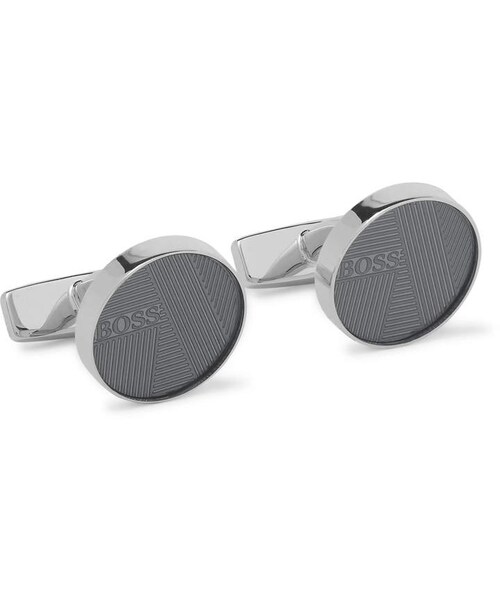 HUGO BOSS（ヒューゴボス）の「Hugo Boss Colie SilverTone And Enamel Cufflinks（）」 WEAR