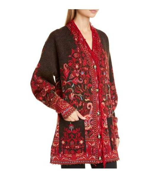 エトロ カーディガン エトロ カーディガン ネイビー×パープル 薄手