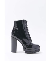 Forever 21 Faux Patent Leather Booties