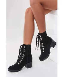 Forever 21 Faux Suede Combat Boots