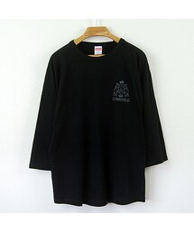 no brand | 印図Tシャツ_黒／3/4sleeve(Tシャツ/カットソー)