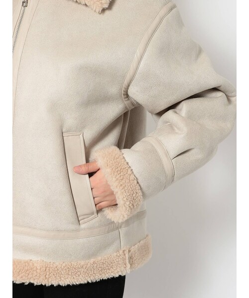 EMODA（エモダ）の「ジップバルキーフェイクムートンコート（ブルゾン  