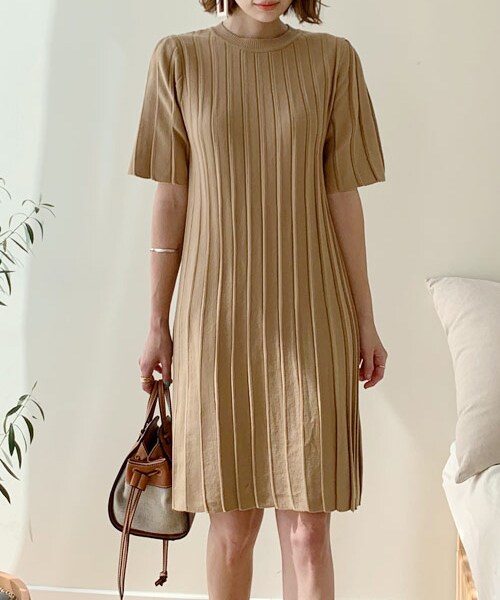 Dholic ディーホリック の プリーツニットワンピース ワンピース Wear
