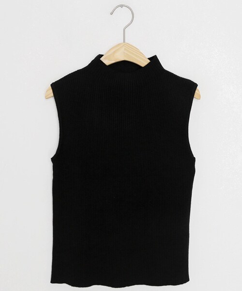 DHOLIC（ディーホリック）の「ハイネックリブスリーブレス（タンクトップ・レディース・ベージュ/ブラウン/グリーン/ブラック/ブルー/ホワイト・FREE）」の3枚目の写真