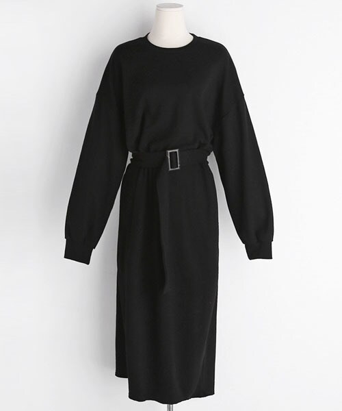 Dholic ディーホリック の ベルトスウェットワンピース ワンピース Wear