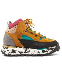 Acne Studios | Acne Studios - Bertrand Canvas And Suede Hiking Boots - Womens - Tan Multi (スニーカー)
