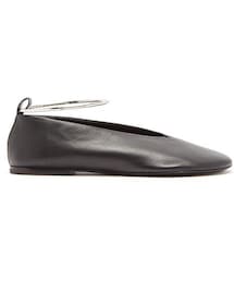 JIL SANDER | Jil Sander - Leather Ballet Flats - Womens - Black(シューズ)
